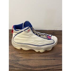 NIKE Jordan Pro Strong Men's Size 8 White Blue Pink Retro Basketball Sneakers